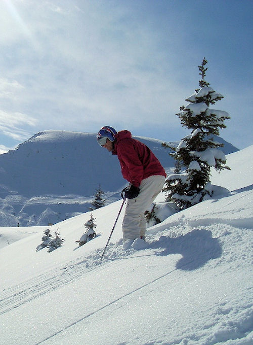 skiing powder Megeve